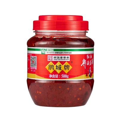 鹃城牌红油郫县豆瓣酱500g瓶装家用辣椒酱调味品四川特产 调味品批图4