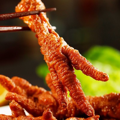 惠农神星小虎皮凤爪500g香辣休闲卤味鸡爪即食零食 整箱批发厂家图2