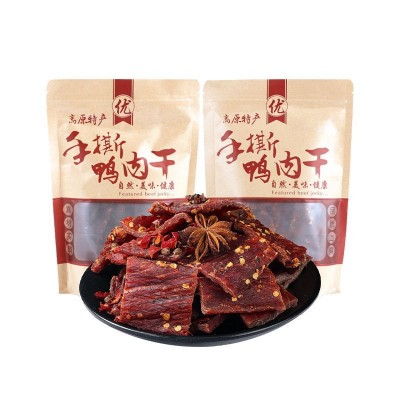 四川风干鸭肉干零食景区特产展会风干鸭肉干巴休闲食品厂家图5