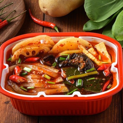 食诚记 幸运小熊 自热素火锅 自热香辣口味方便火锅图3