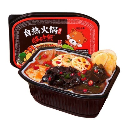 食诚记 幸运小熊 自热素火锅 自热香辣口味方便火锅图5