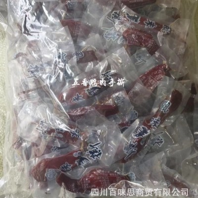 风味手撕肉五香麻辣风干零食厂家展会食品景区鸭肉手撕批发5斤装图4