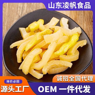 现货批发500g泡椒猪皮柠檬酸辣猪皮休闲小吃图3