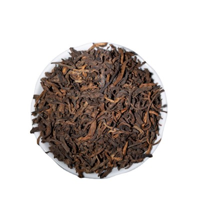 厂家批发云南普洱茶叶2020年茶皇金芽大金芽勐海陈香宫廷熟茶散茶图5