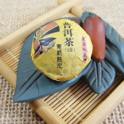 茉莉普洱小沱茶熟茶 云南茶叶 云南茉莉花香迷你小沱茶500克散装图2