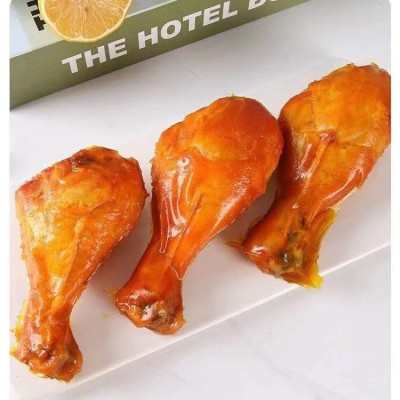 休闲盐焗香卤鸡腿开袋即食真空肉类小吃零食100克琵琶腿批发零售图3