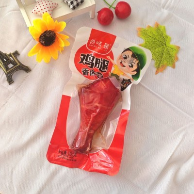 休闲盐焗香卤鸡腿开袋即食真空肉类小吃零食100克琵琶腿批发零售图5