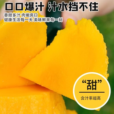 海南金煌芒头茬当季新鲜现摘芒果应季水果爆甜多汁大果3斤/5斤装图3